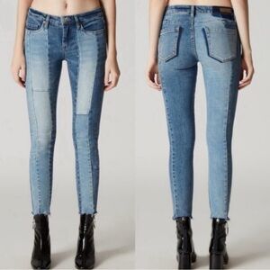 BlankNYC Reade Crop Patchwork Jeans skinny 28